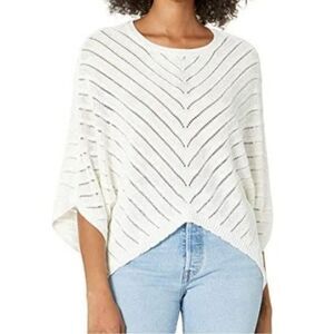 Calligraphie Knit Ivory Sweater Top Women’s Small